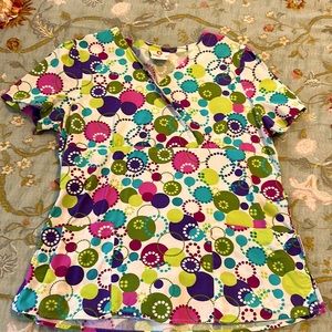 White Cross scrub top